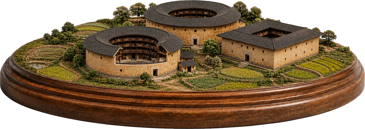福建土楼群のミニチュア