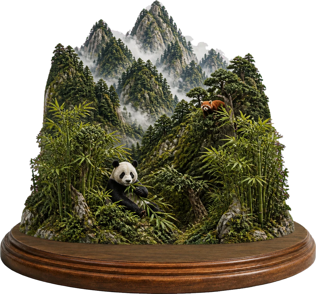 四川省のジャイアントパンダ保護区群のミニチュア