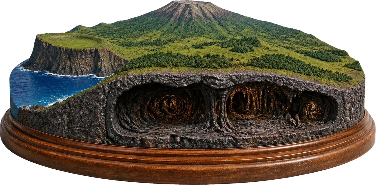 済州火山島と溶岩洞窟群のミニチュア
