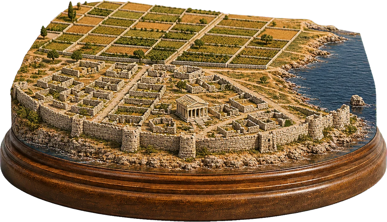 タウリカ半島の古代都市とチョーラのミニチュア