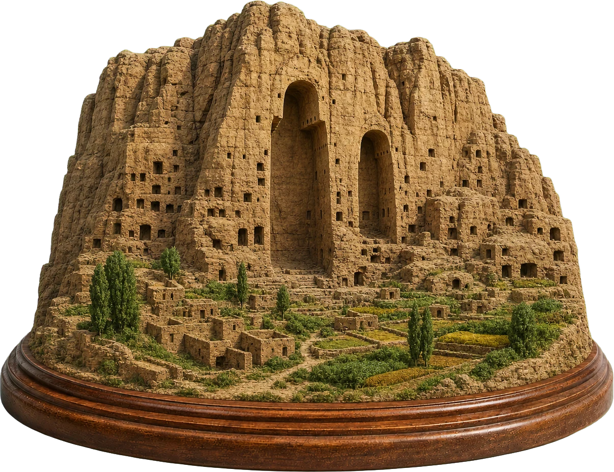 バーミヤン渓谷の文化的景観と古代遺跡群のミニチュア