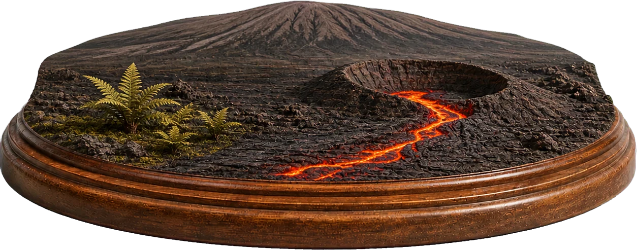 ハワイ火山国立公園のミニチュア