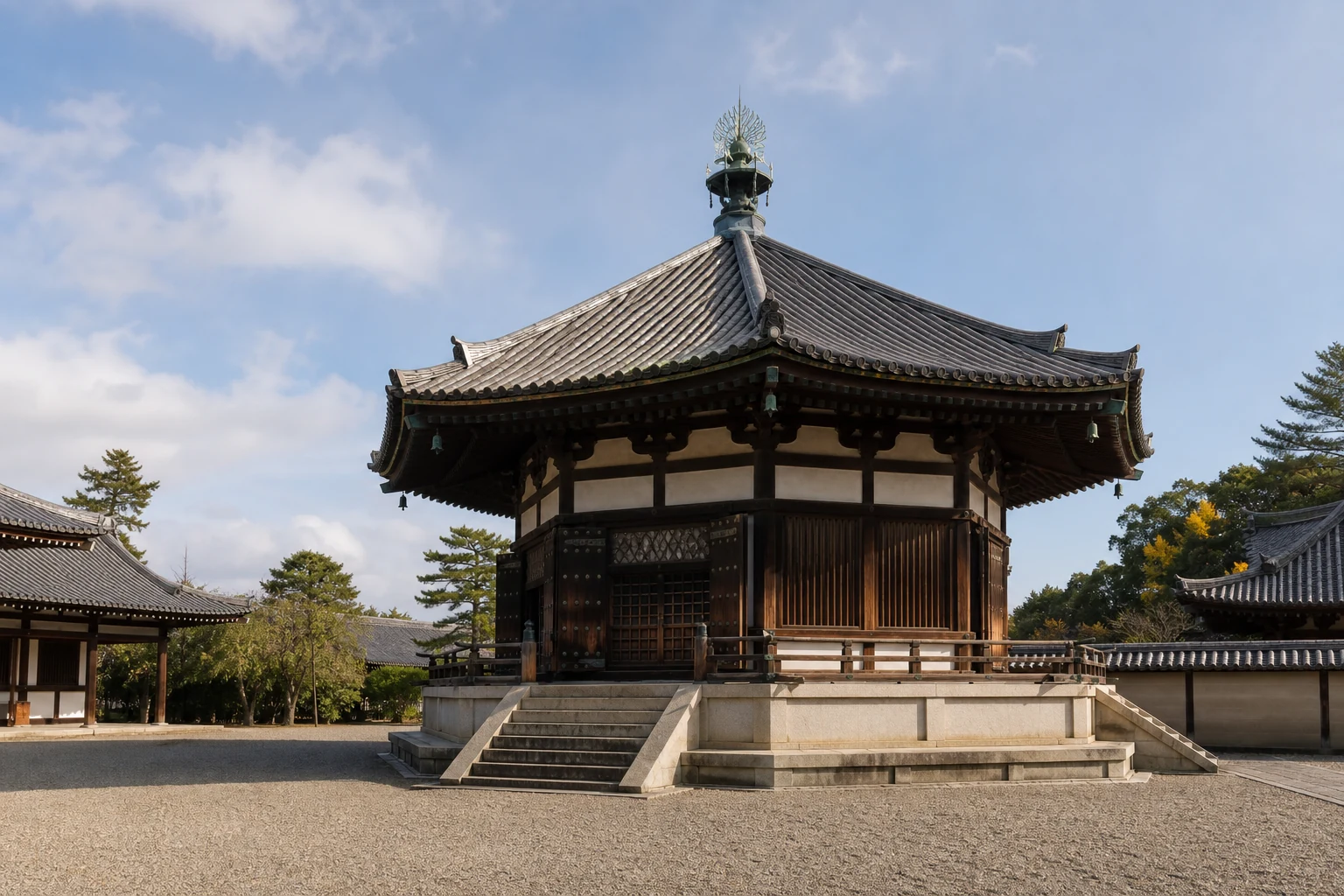 法隆寺東院伽藍の八角円堂・夢殿
