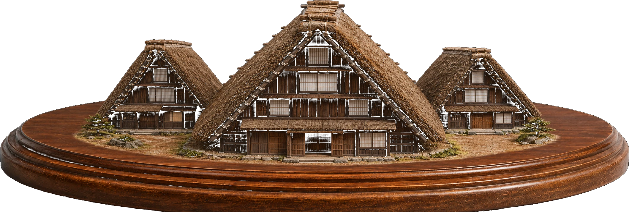 白川郷・五箇山の合掌造り集落のミニチュア