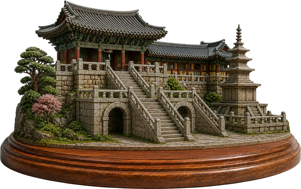 石窟庵と仏国寺のミニチュア