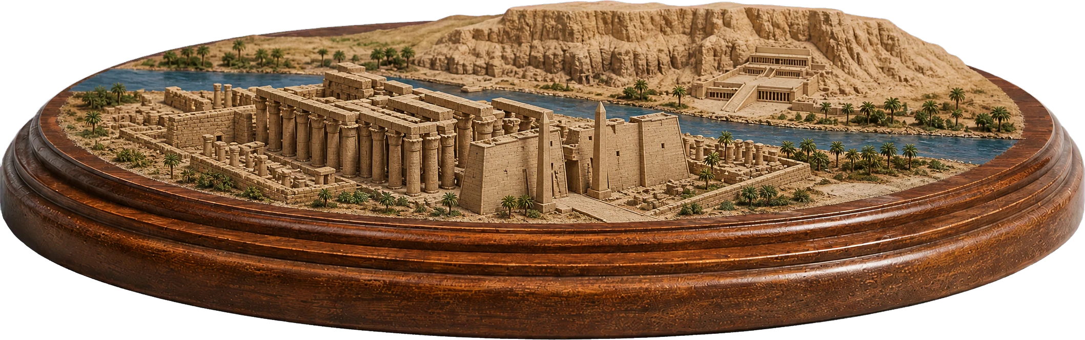 古代都市テーベと墓地遺跡のミニチュア