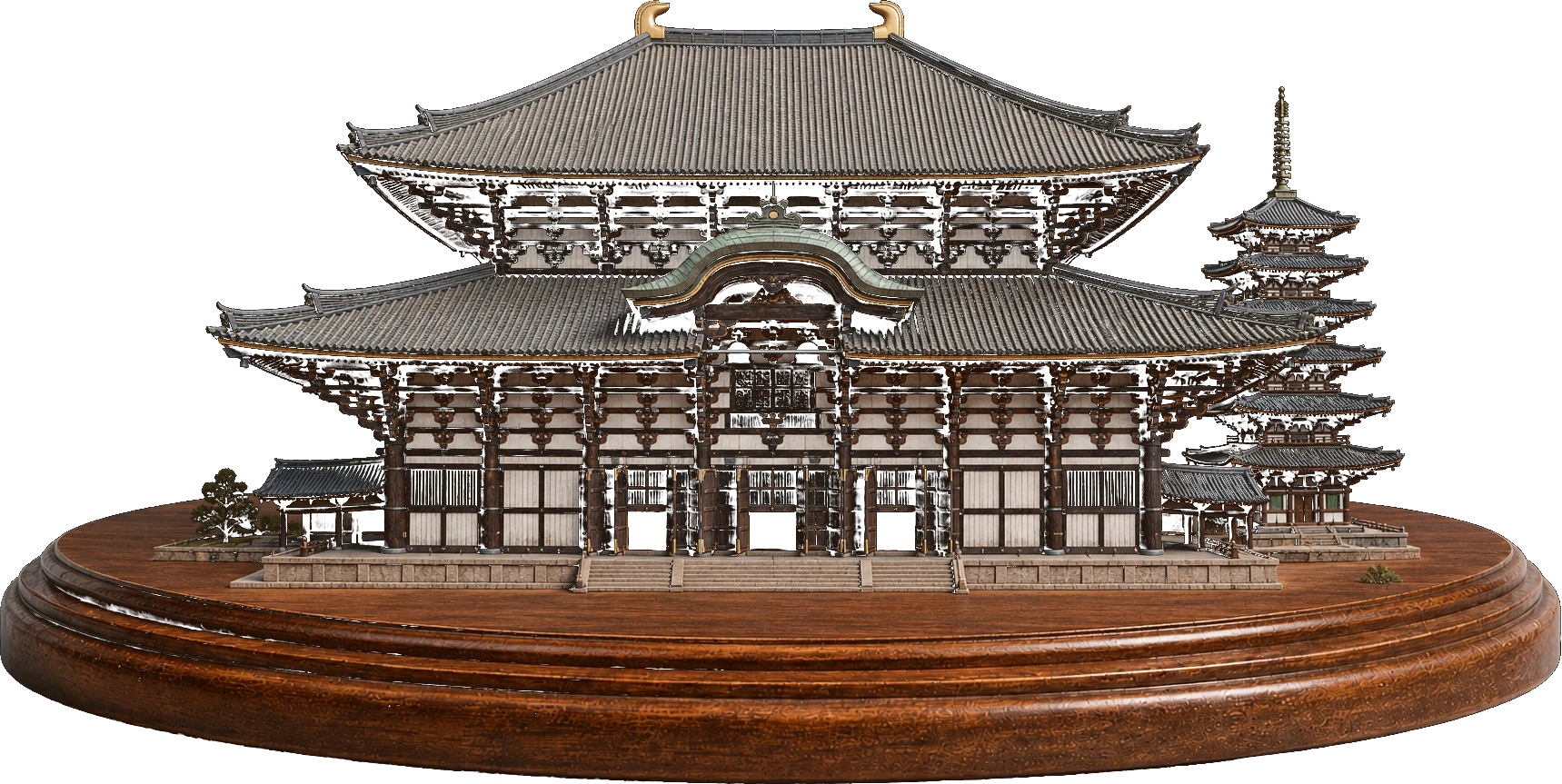 古都奈良の文化財のミニチュア